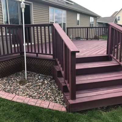 Deck cleaning and sealing>