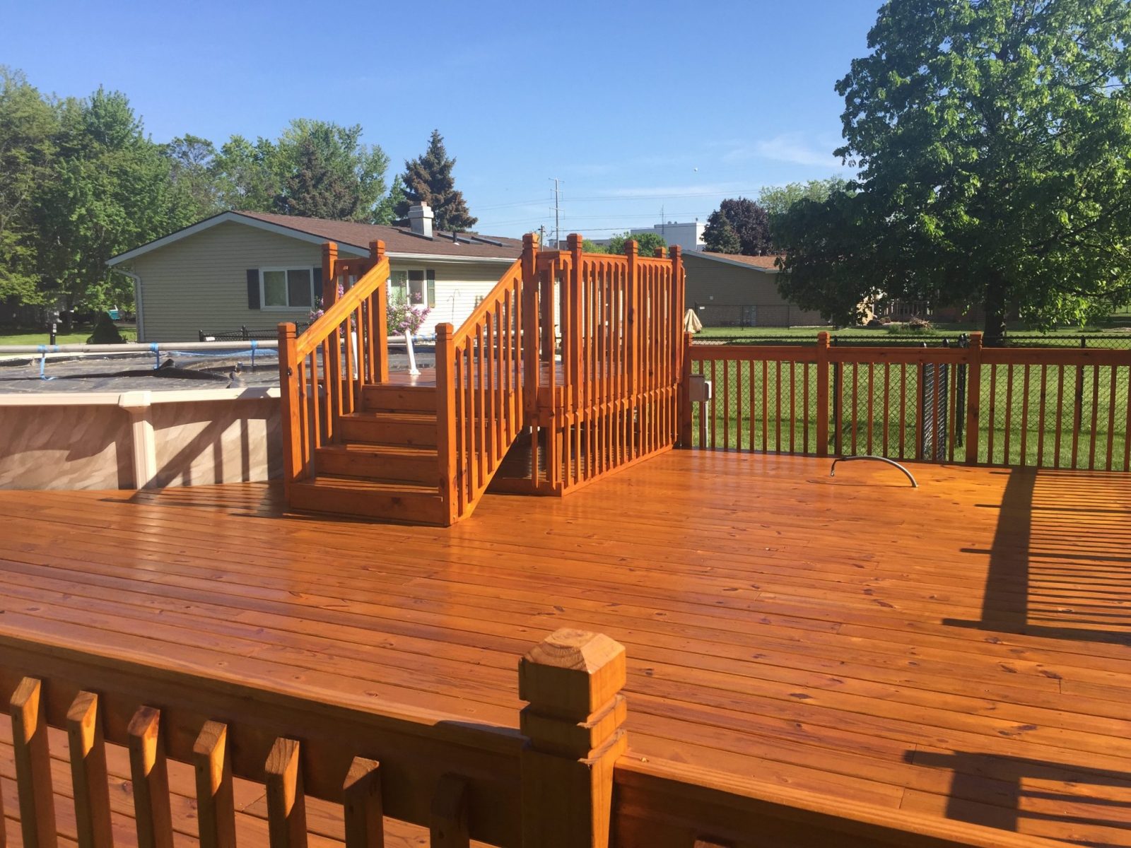 Deck after stain